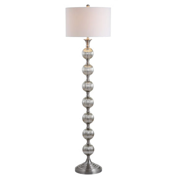 Oslo 60.5" Glass/Metal LED Floor Lamp - JONATHAN Y